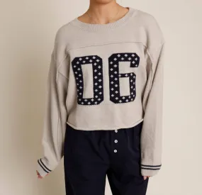 Cold Weather Knitwear High Density Weave 06 Athletics Cropped Sweater In Beige