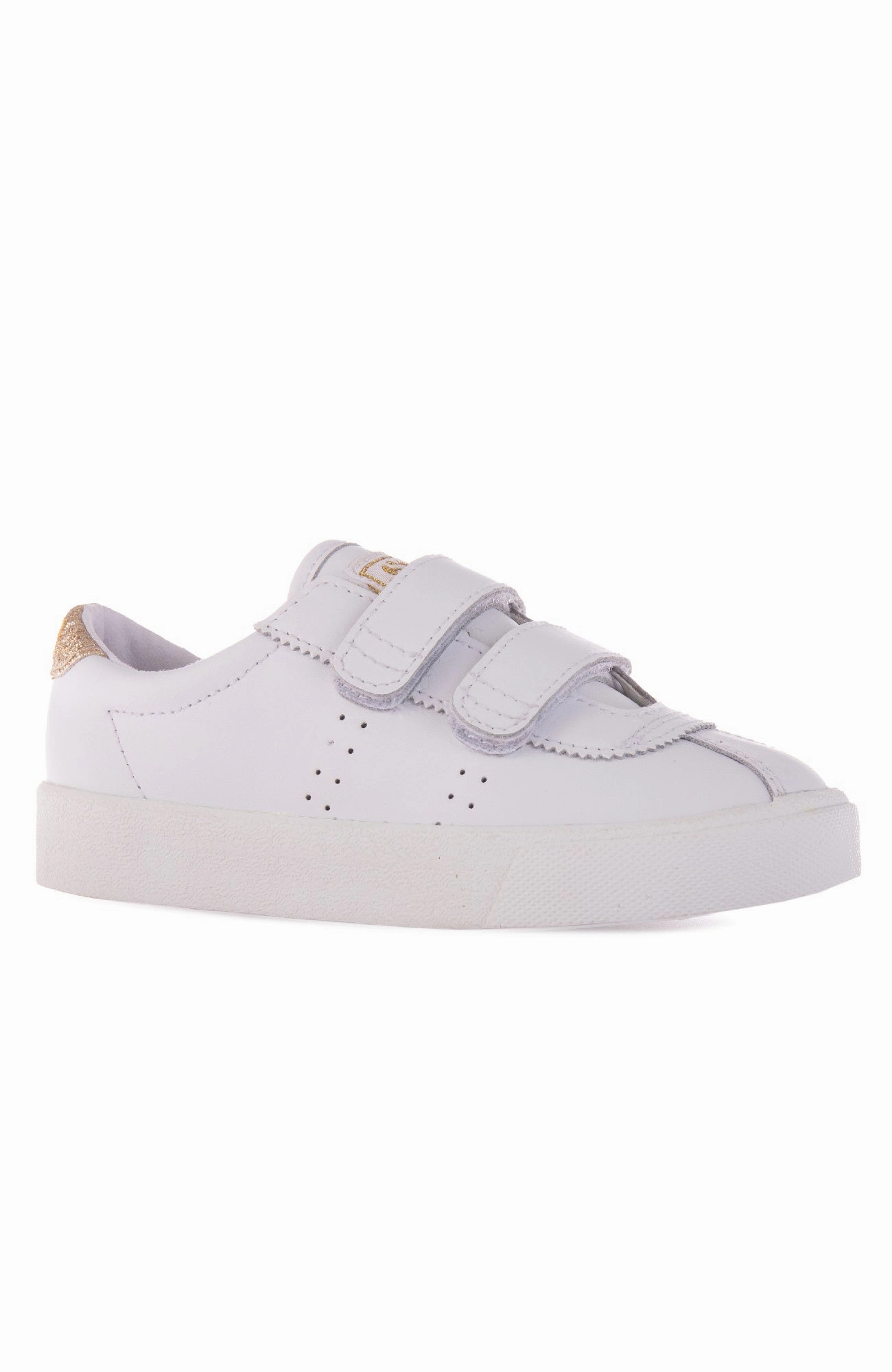 2843 Kids Club S Straps Leather White Running Daily