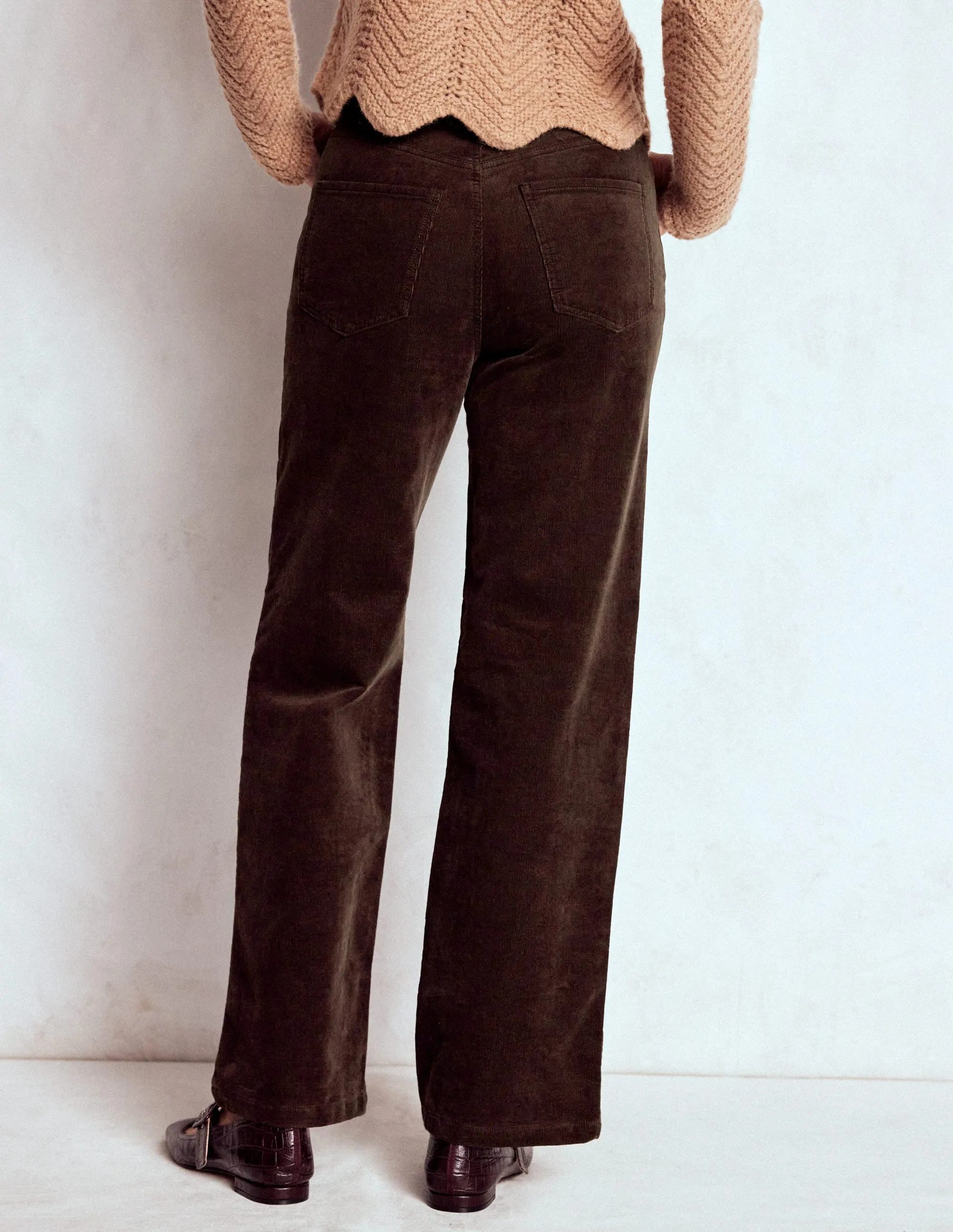 5-Pocket Cord Column Jeans-Espresso Casual Layer