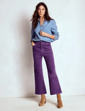 Cool Comfort Easy Layer 5-Pocket Cord Kick Jeans-Mystic Purple