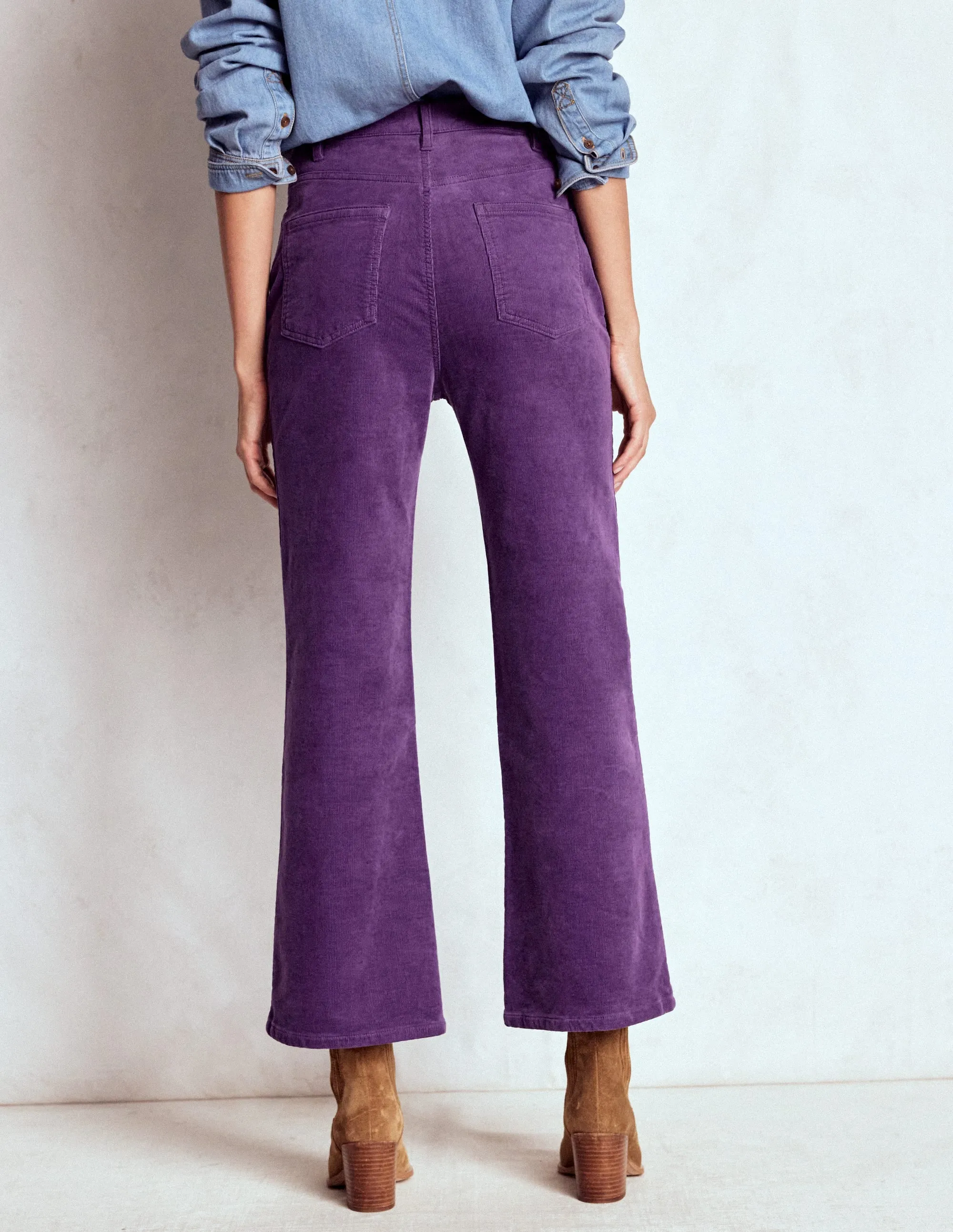 5-Pocket Cord Kick Jeans-Mystic Purple Day To Night Cold Weather Wear