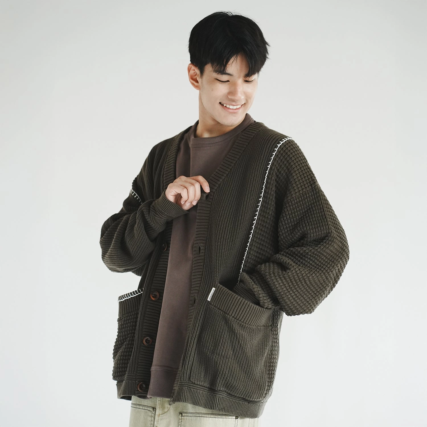 Zippered Closures NonRestrictiveFit (CD098) Multi Knitted Cardigan City Cold Guard
