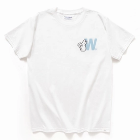 (EMT068) Make Your Own White Cat Graphic Tee right size Day-to-Night Look