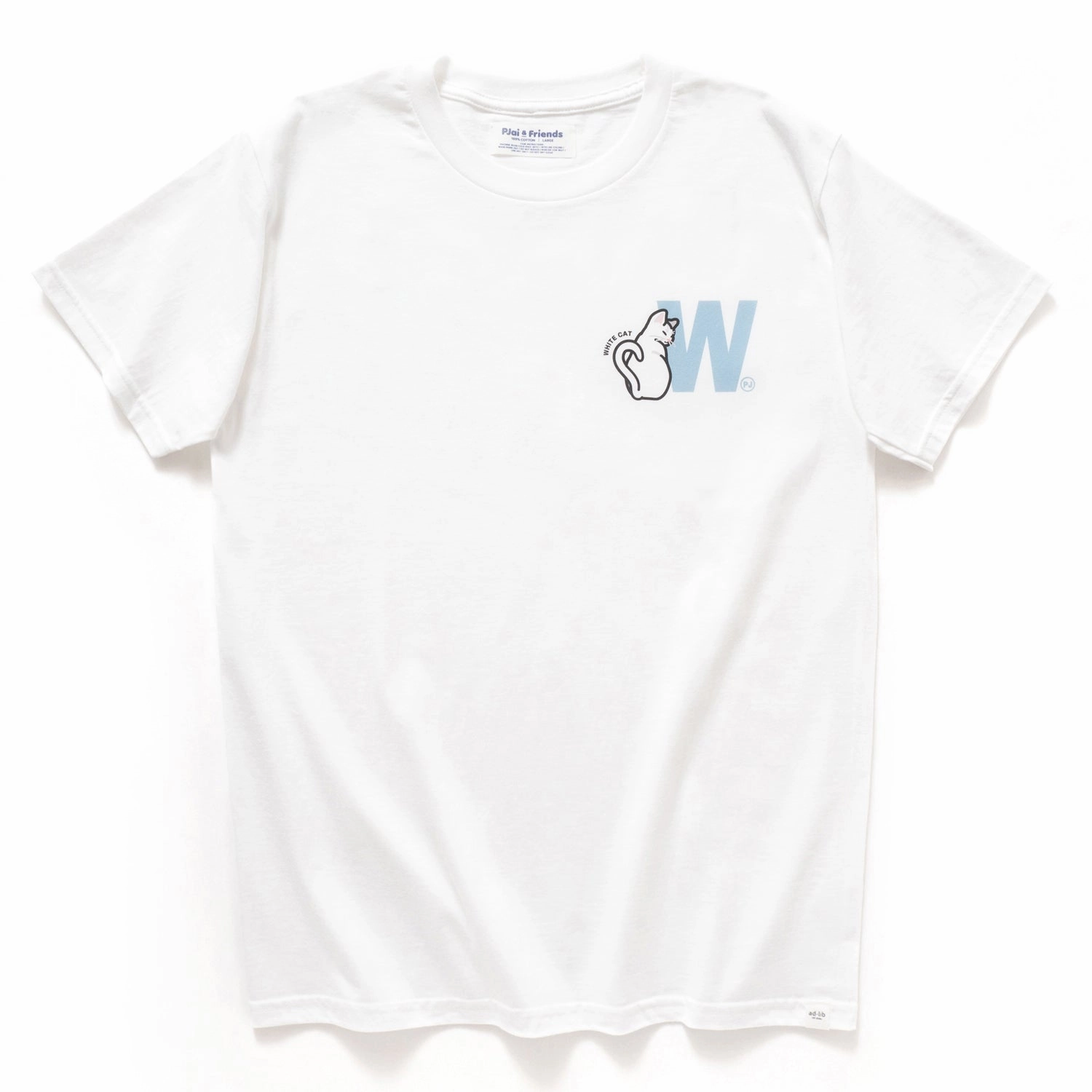 (EMT068) Make Your Own White Cat Graphic Tee Easter