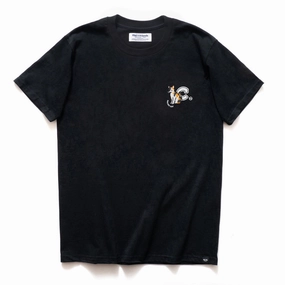 (EMT095) MYO Calico Cat College Graphic Tee Sporty Layer Look Gym clothing