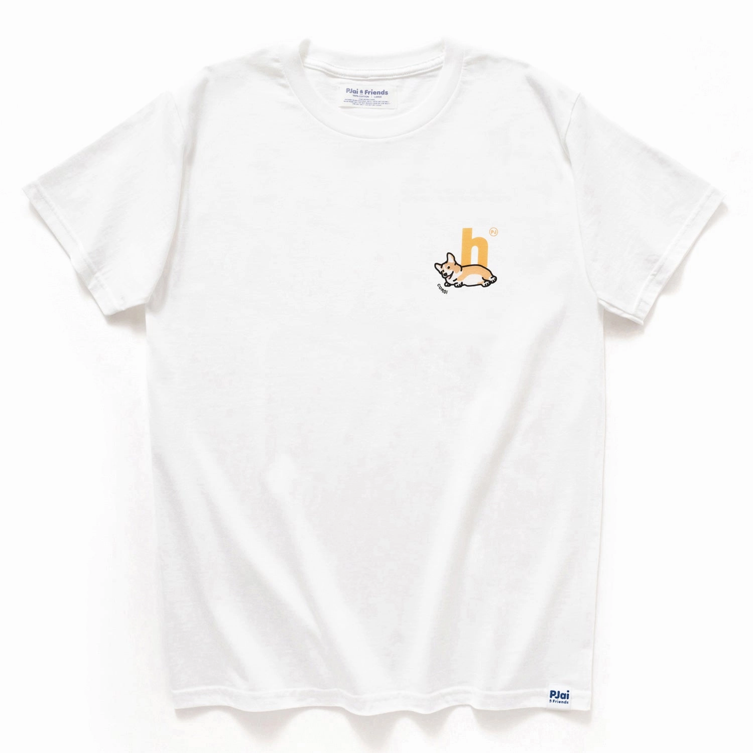 Breathable Cotton Fabric (EMT111) Make Your Own Corgi Zzz Graphic Tee