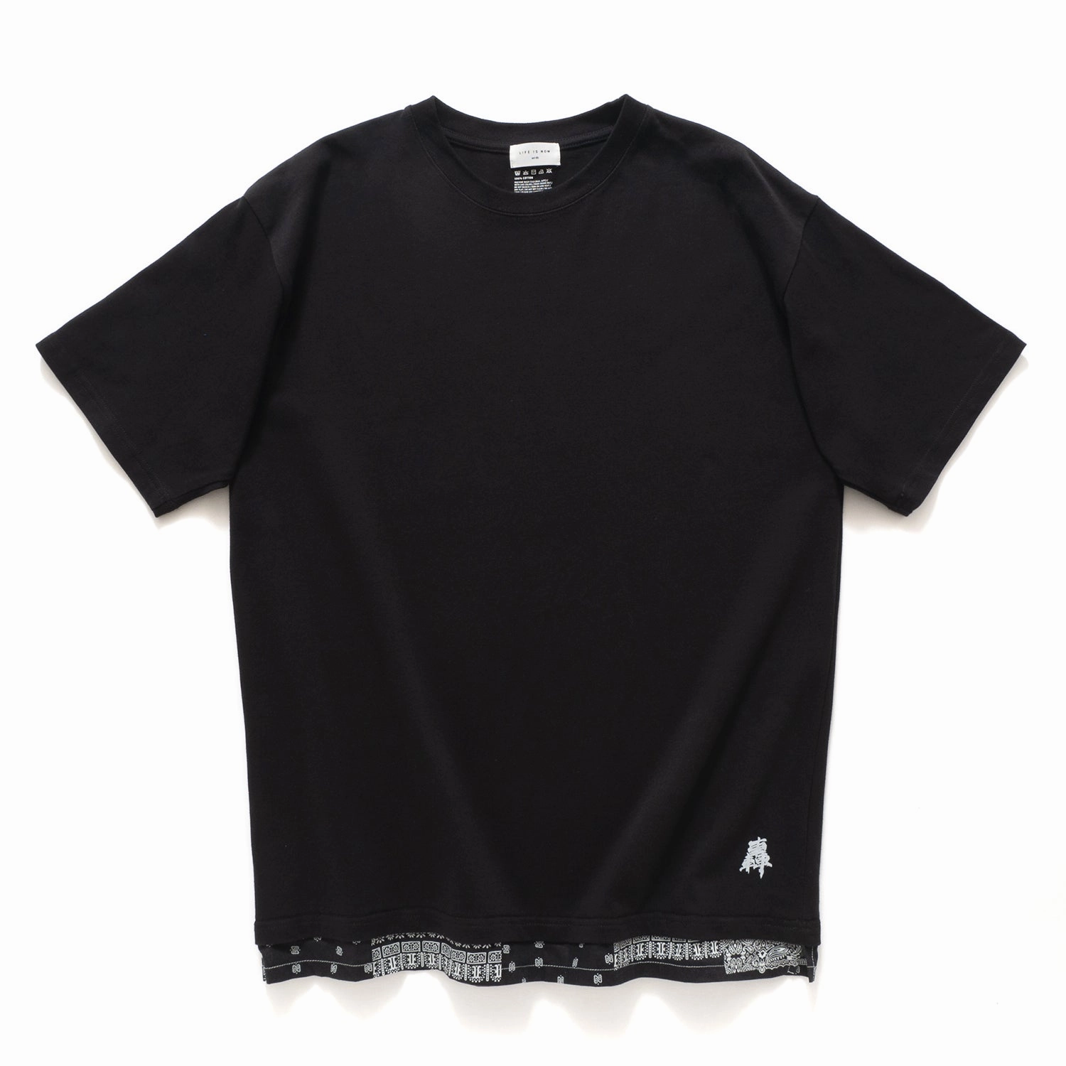 TexturedWeavePattern Spandex Enhanced Elasticity (EX275) Fake Layer Graphic Tee
