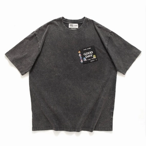 (EX457) Start The Game Graphic Pocket Tee Relaxed Torso Fit School Uniform