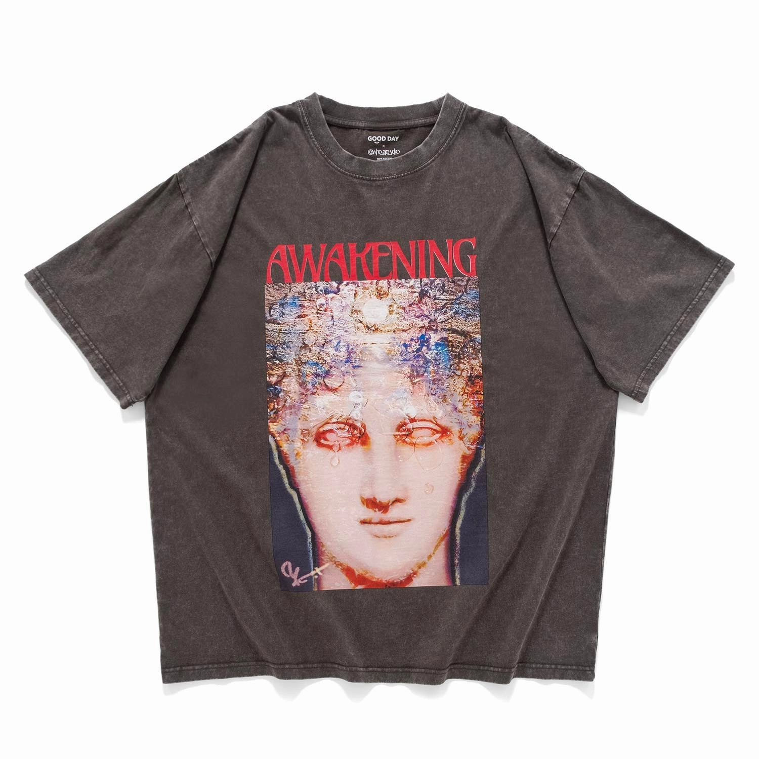 Essential Casual (EX579) AWAKENING Graphic Washed Tee