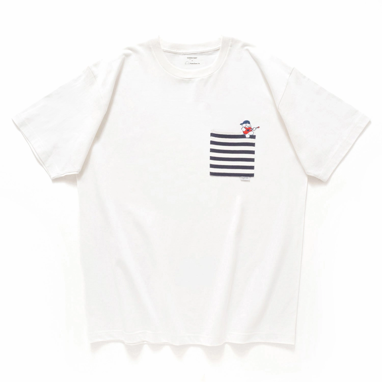 (EX592) Band Embroidery Pocket Tee Soft Feel