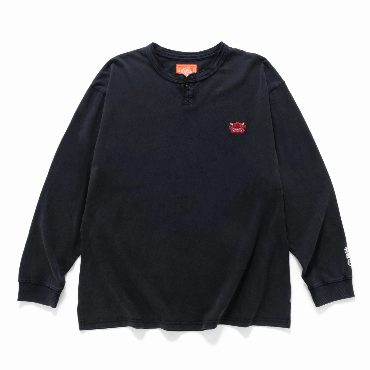 Fit for All Seasons Easy to Style (EX612) Embroidery Henley Neck Long Sleeve Tee