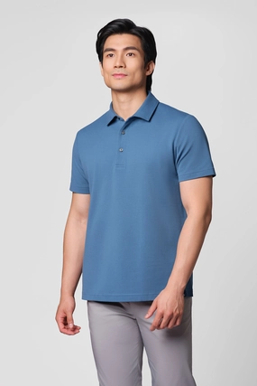 Logo Detail ??Frozen in Tones?? Waterless Dye Polo | Arctic Sky BL9035