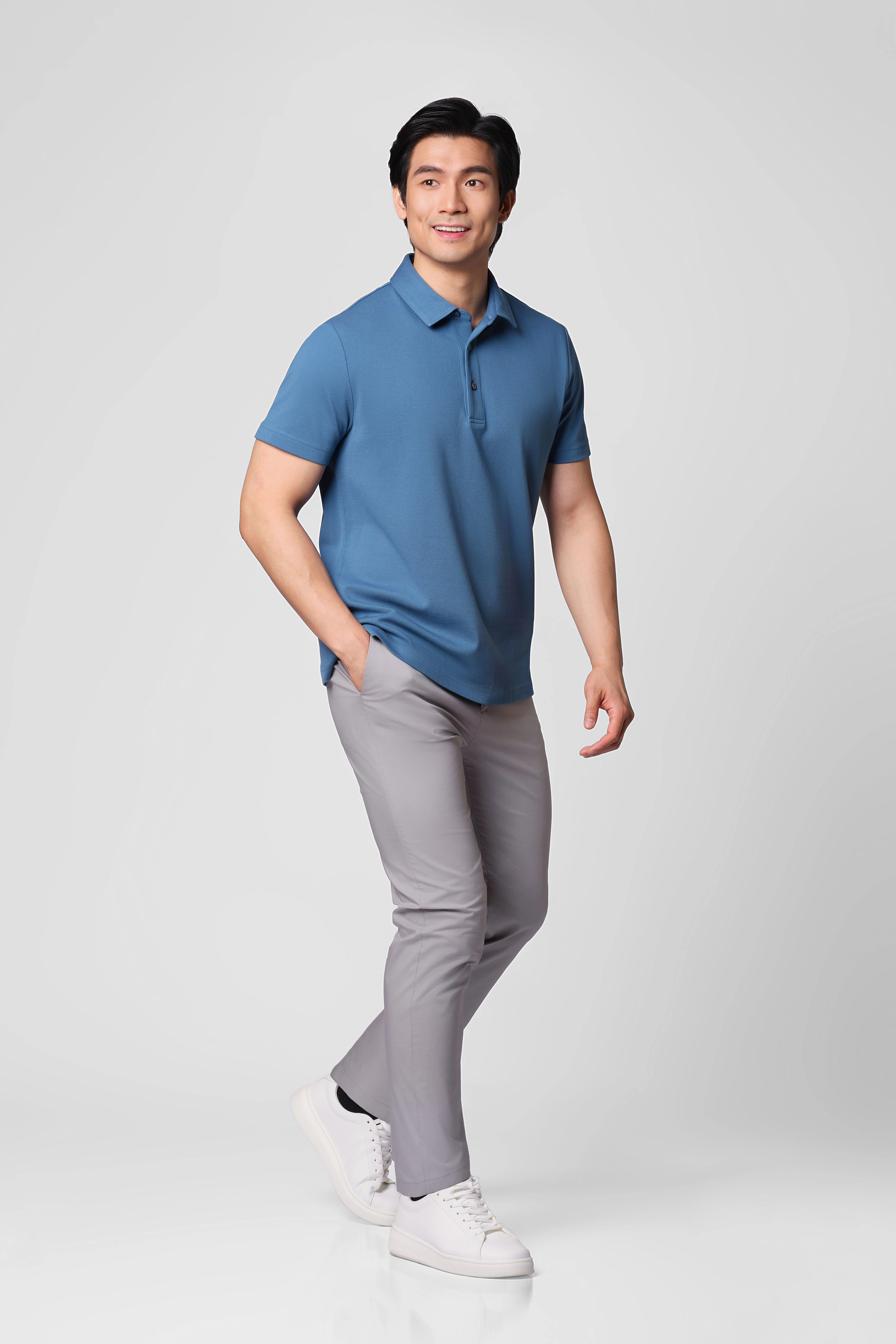 ??Frozen in Tones?? Waterless Dye Polo | Arctic Sky BL9035 Eco Friendly Dye