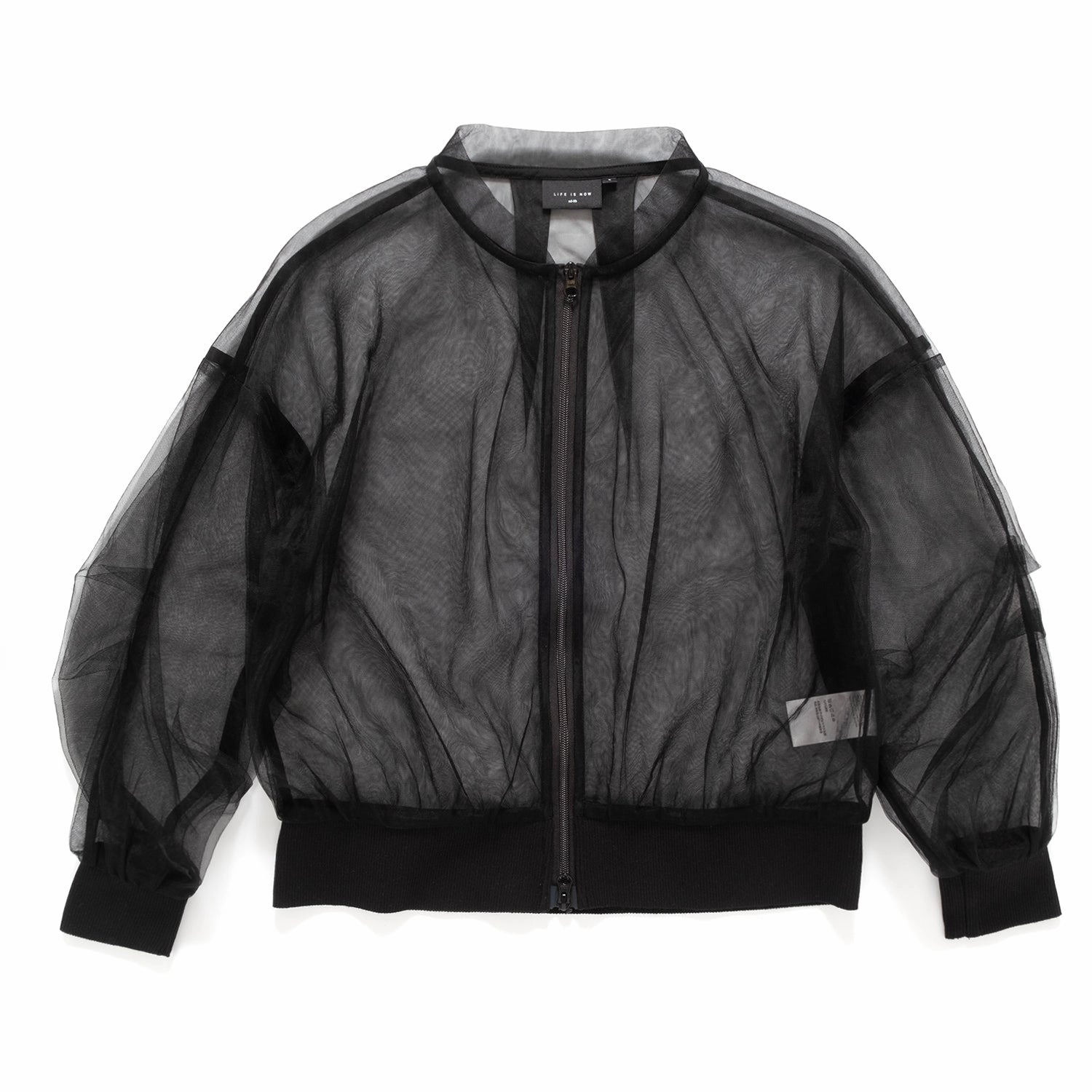 (JK375) See Through Layered Jacket Adjustable Waist Tabs AntiPilling Finish