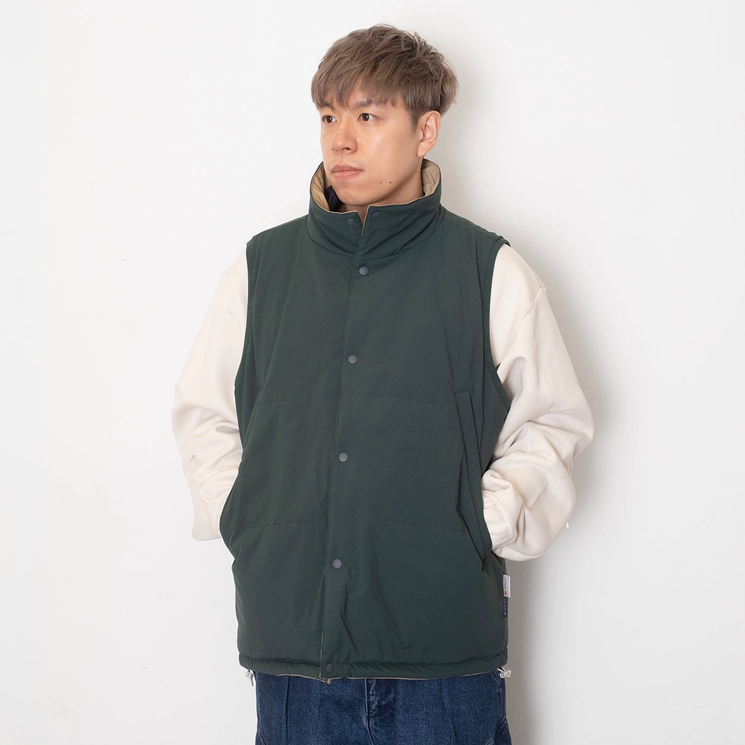 (JK384) Reversible 3M Padding Vest Jacket Compact Storage Streetwear vibe DoubleLayeredEdges
