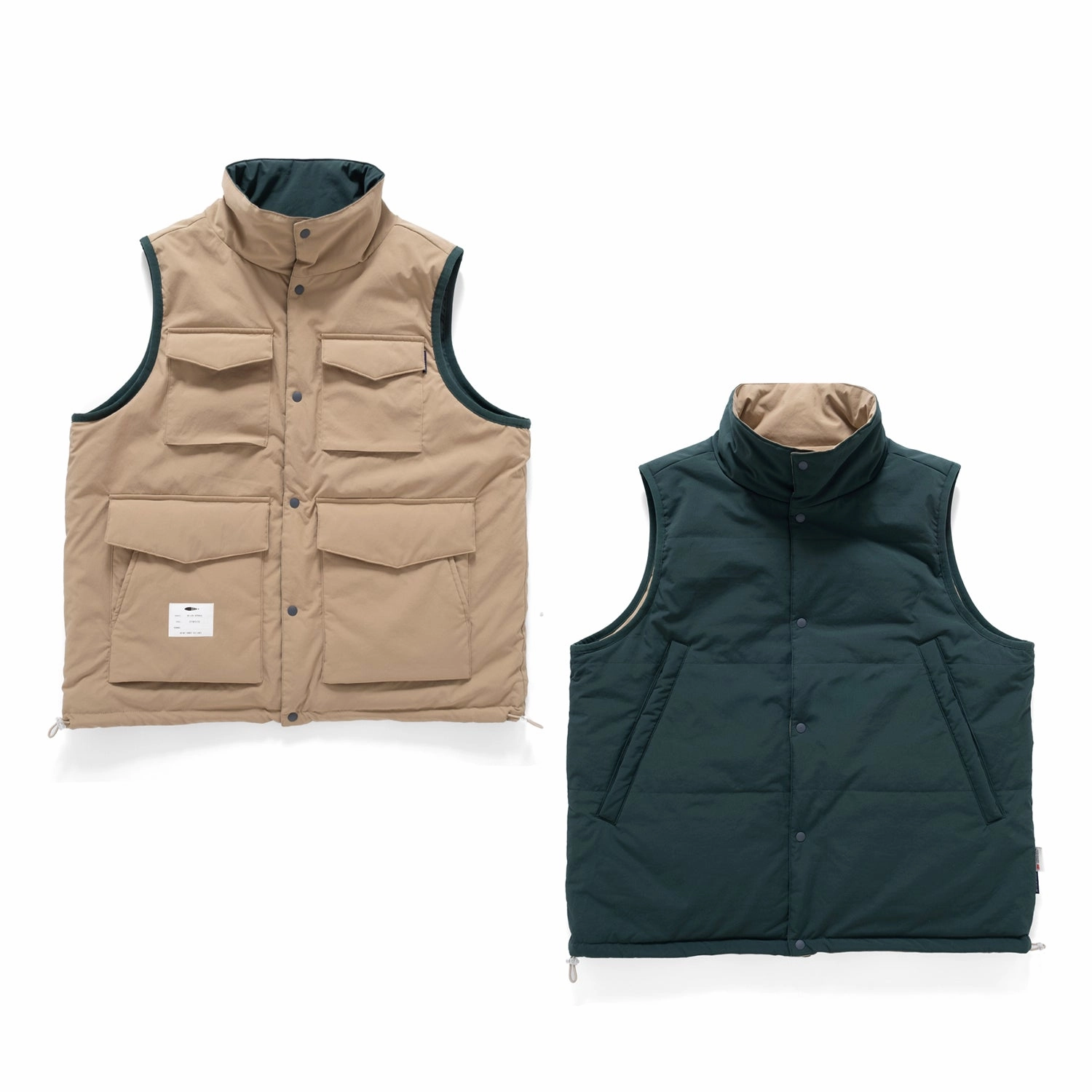 (JK384) Reversible 3M Padding Vest Jacket Compact Storage Compression Resistant Insulation