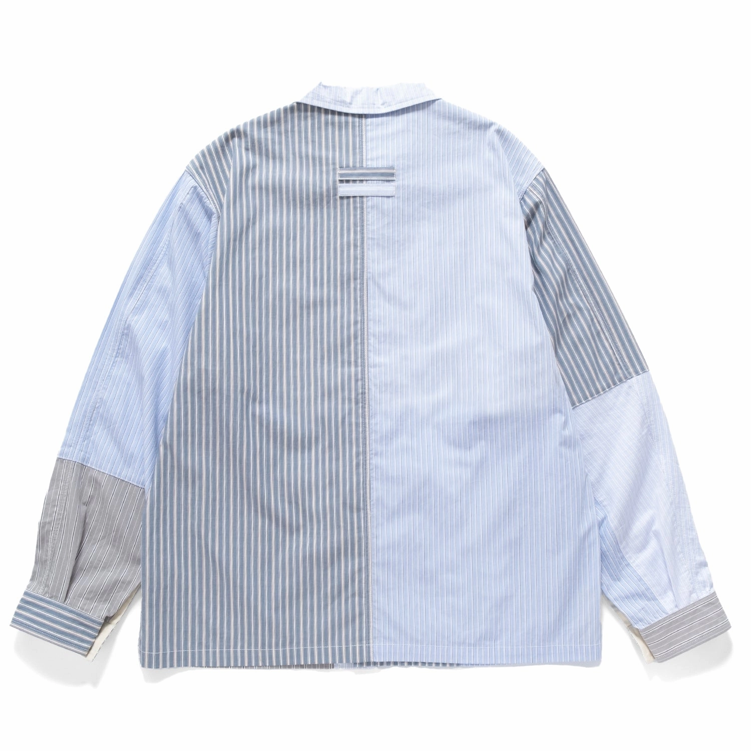 (JK393) Stripe Crazy Patchwork Jacket Insulated Cuffs Light Reflective Zippers Convertible Collar Design