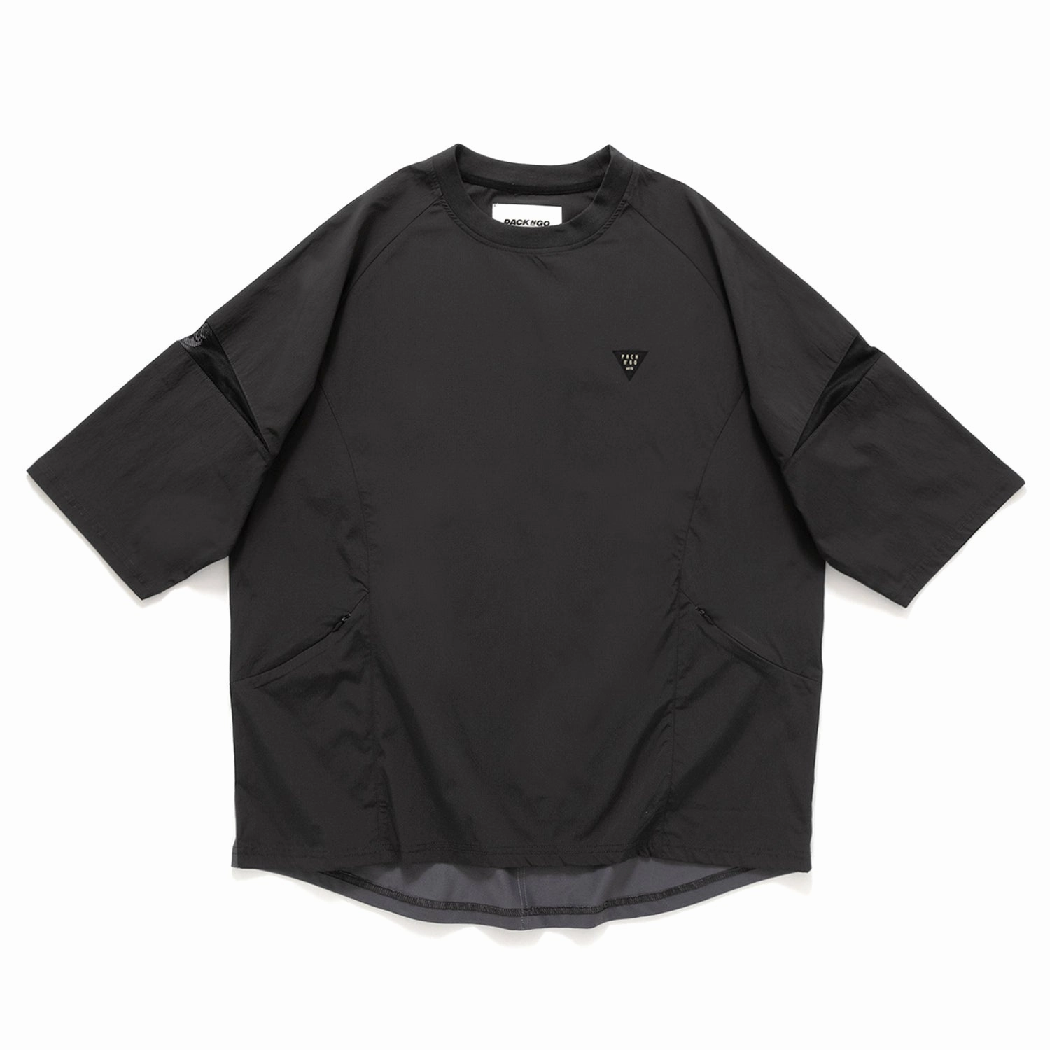 City Casual (TP1338) Contrast Cropped Sleeve Tech Tee