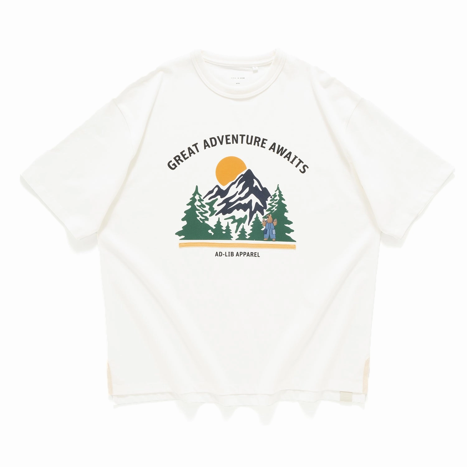 (TP1471) Flock Print Graphic Tee Teenager fashion
