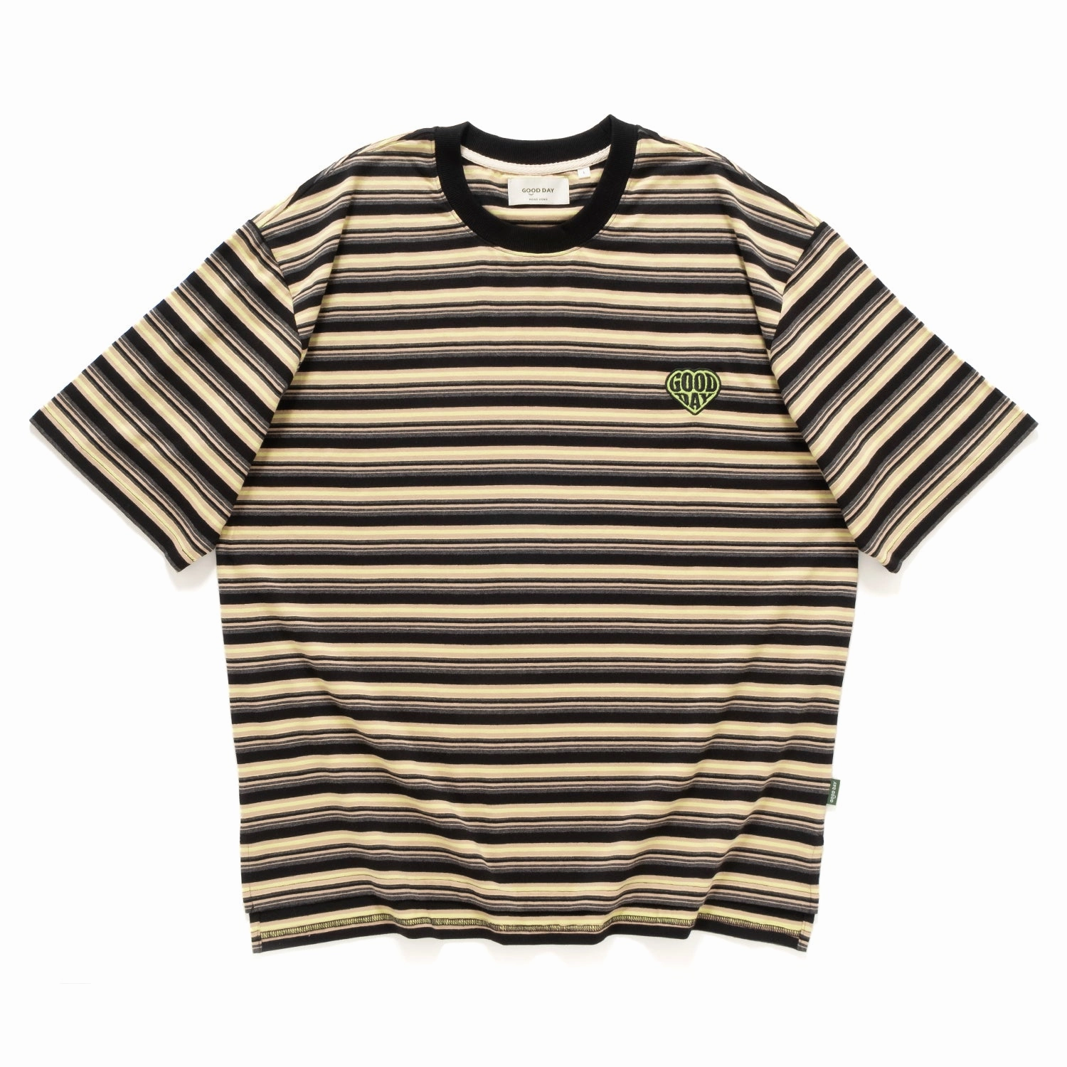 Casual Layering Wear Trendy Comfort Fit (TP1474) Embroidery Stripe Tee