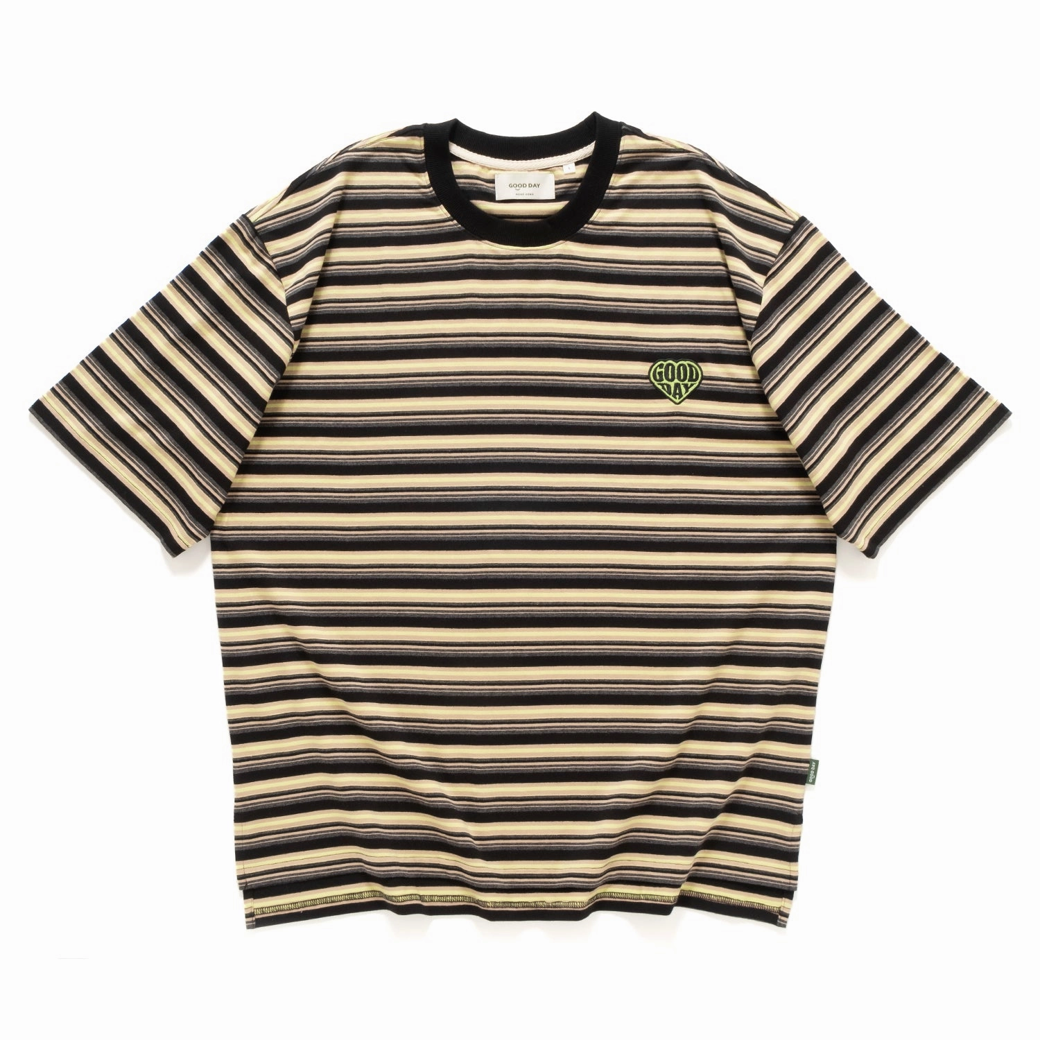 (TP1474) Embroidery Stripe Tee Collared formality