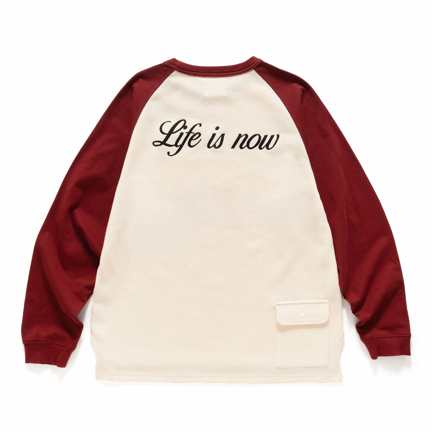 Easy Fit Wear (TP1522) Message Embroidery Waffle Raglan Tee
