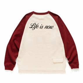 (TP1522) Message Embroidery Waffle Raglan Tee Workout Personalized
