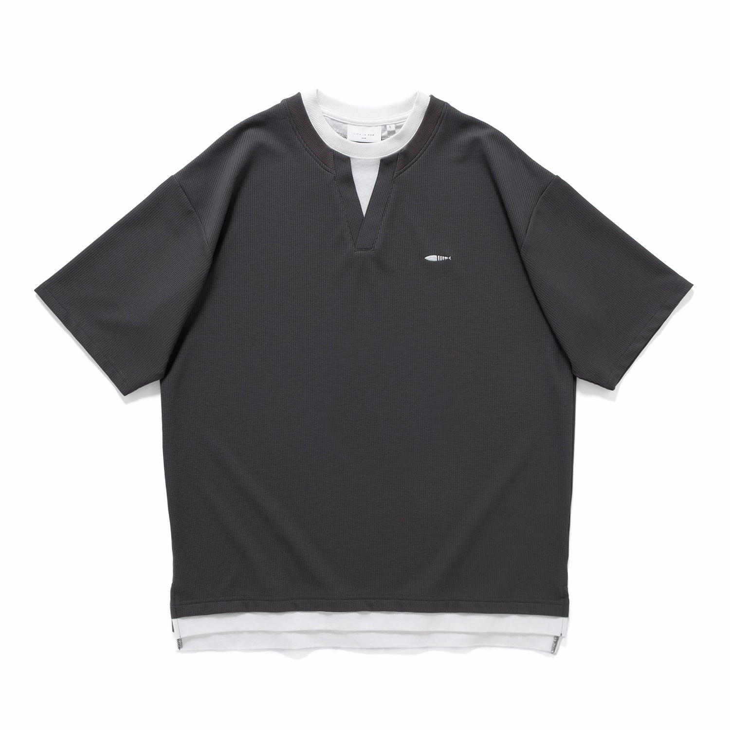 Breathable mesh lining (TP1560) Fake Layer V Neck Cool Touch Tee