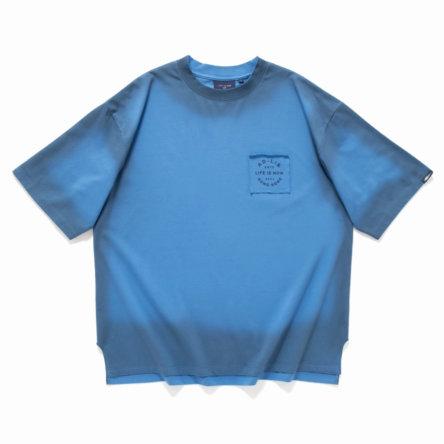 (TP1593) Cool Touch Splashed Patch Tee Tubular Knit Structure Bold Design