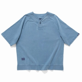 (TP1600) Washed Baseball Collar Tee LayeredSleeveConstruction