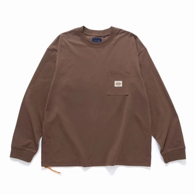 (YT1713) Anti Odor Drawstrings Long Sleeve Tee Silk combination Relaxed Armhole Cut