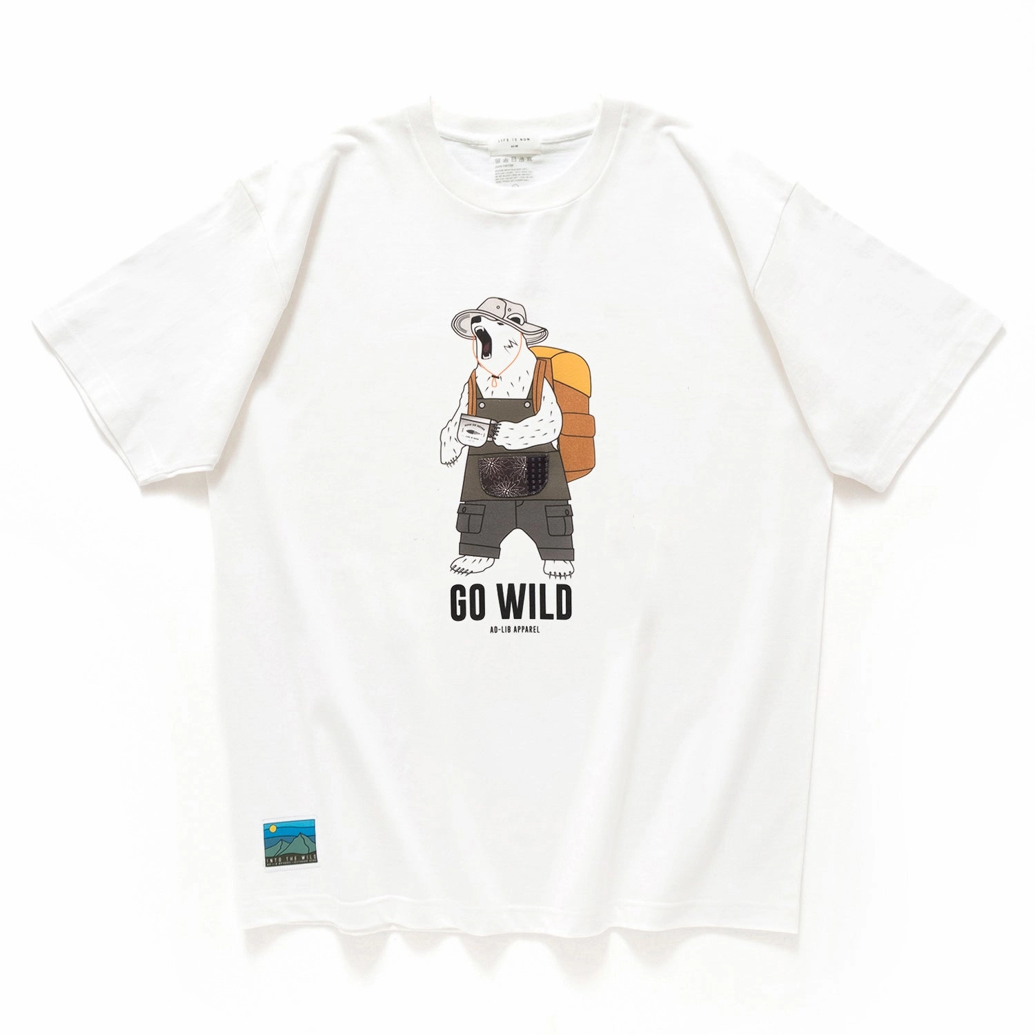 (ZT1033) Camp Bear Graphic Tee Chic Comfort