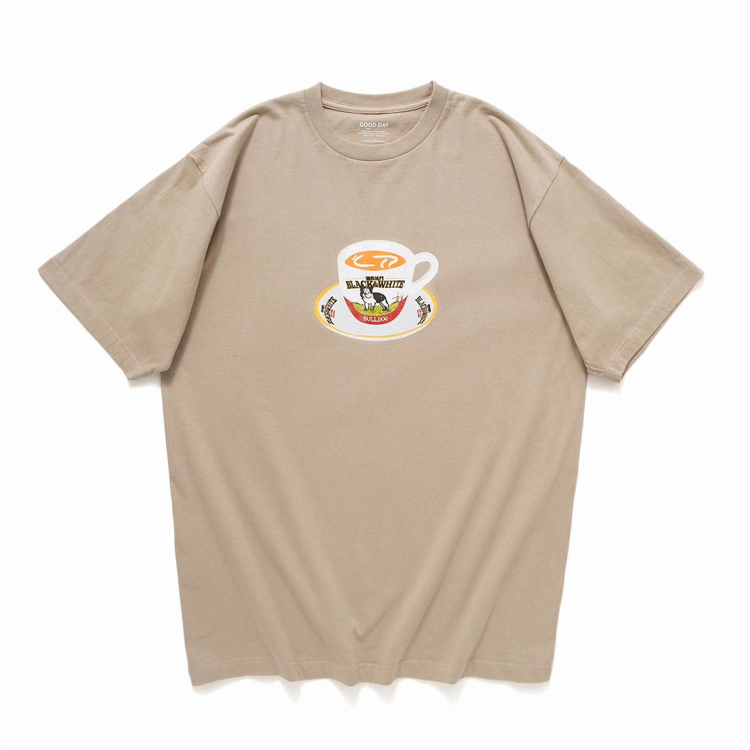 (ZT1125) French Bulldog Milk Tea Graphic Tee Soft Touch Texture