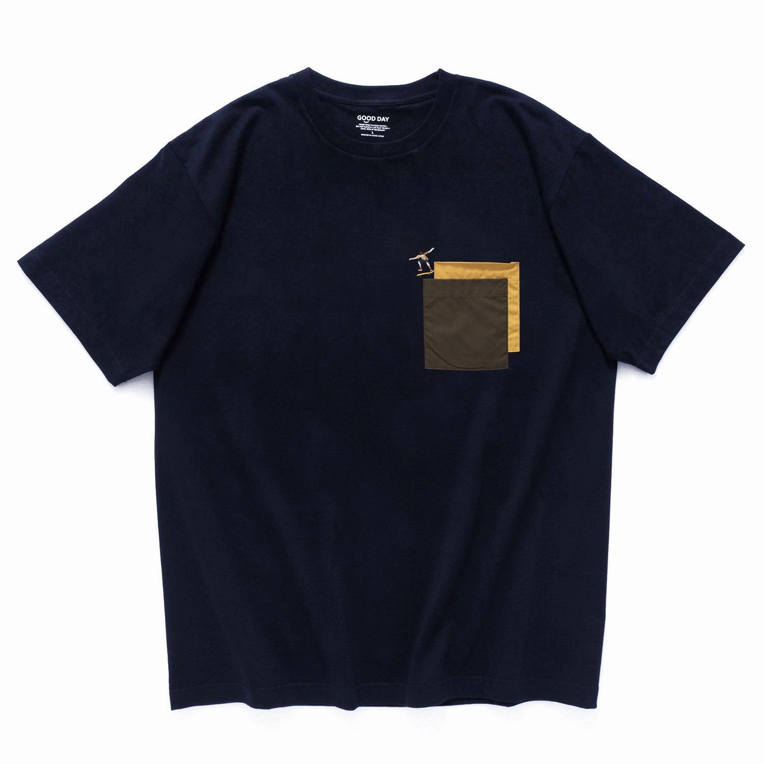 Outdoor Leisure Effortless Fashion (ZT1171) Skate Embroidery Double Pocket Tee