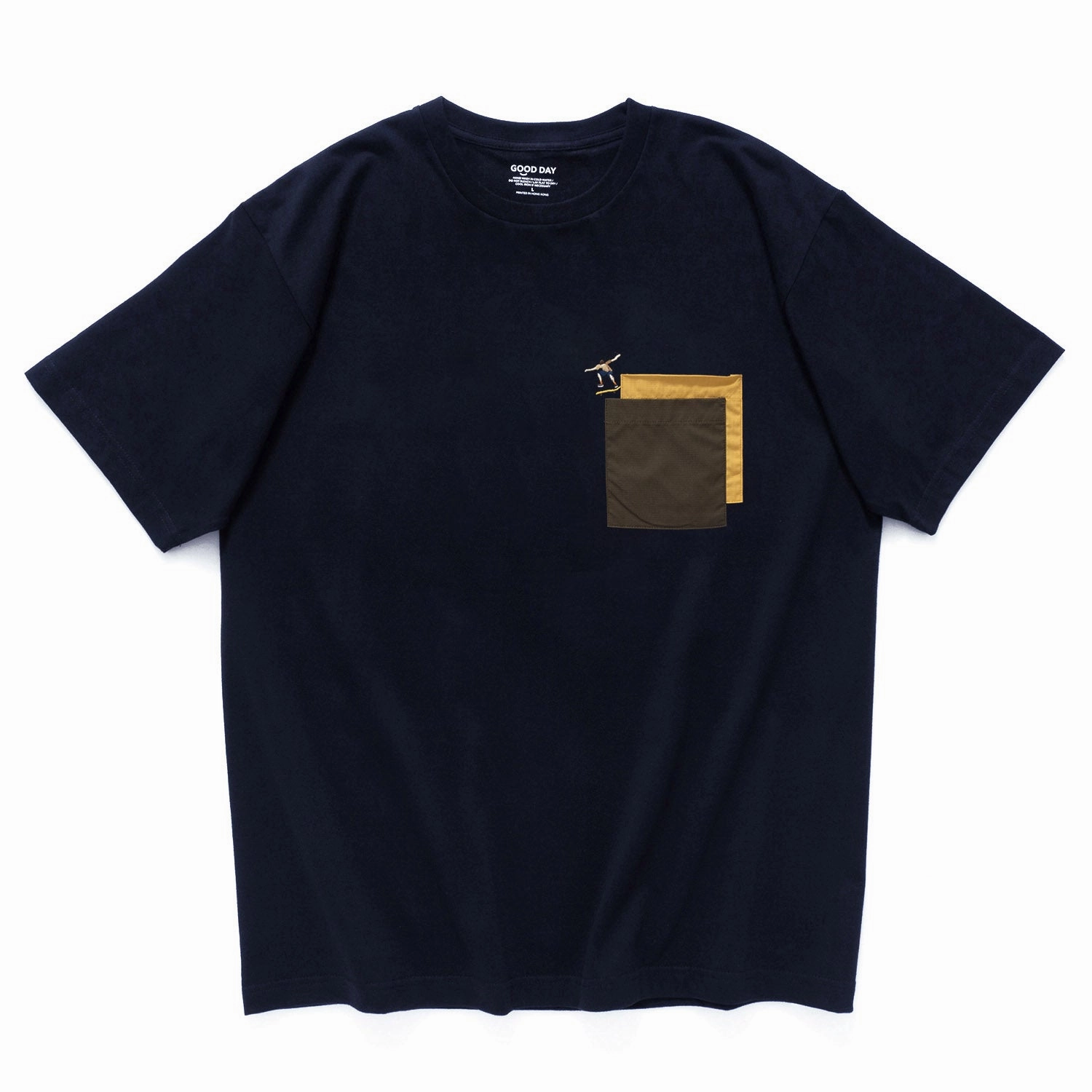 Light and Breezy (ZT1171) Skate Embroidery Double Pocket Tee