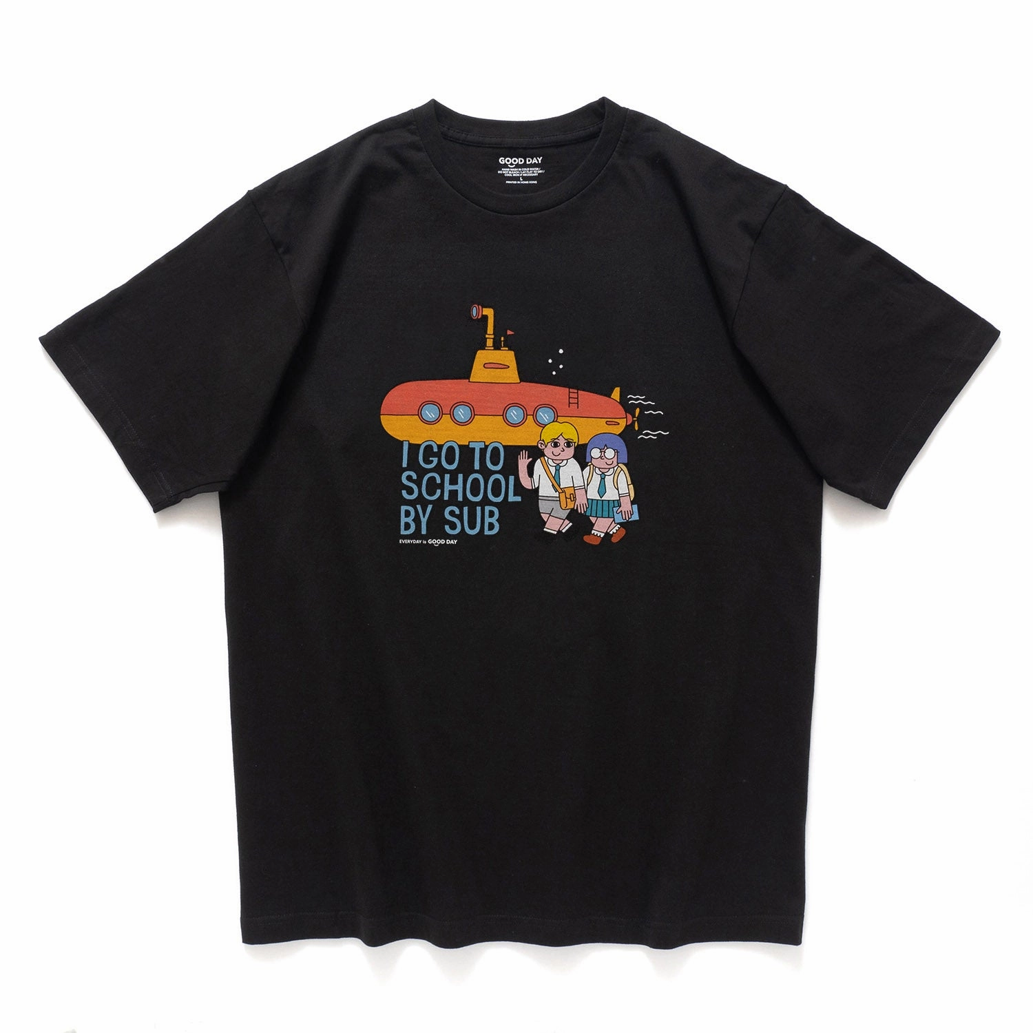 Trendy popularity (ZT1196) I Go To School By Sub Graphic Tee