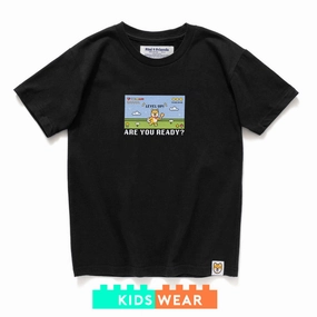 (ZT1226) Kids Pixel Game Graphic Tee Modern Layering