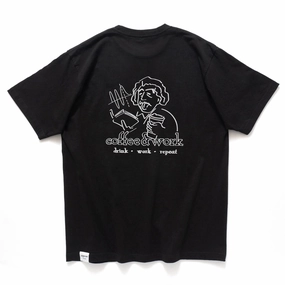 (ZT1246) Coffee & Work Scientist Graphic Tee Summer Ready