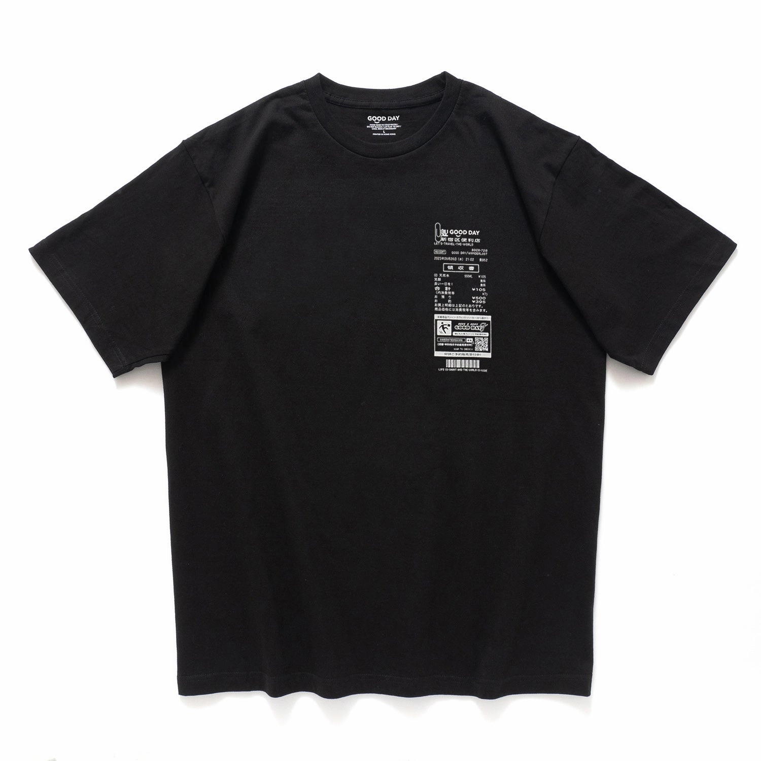 Relax Style Trend Fashion Fit (ZT1274) Japan Receipt Graphic Tee