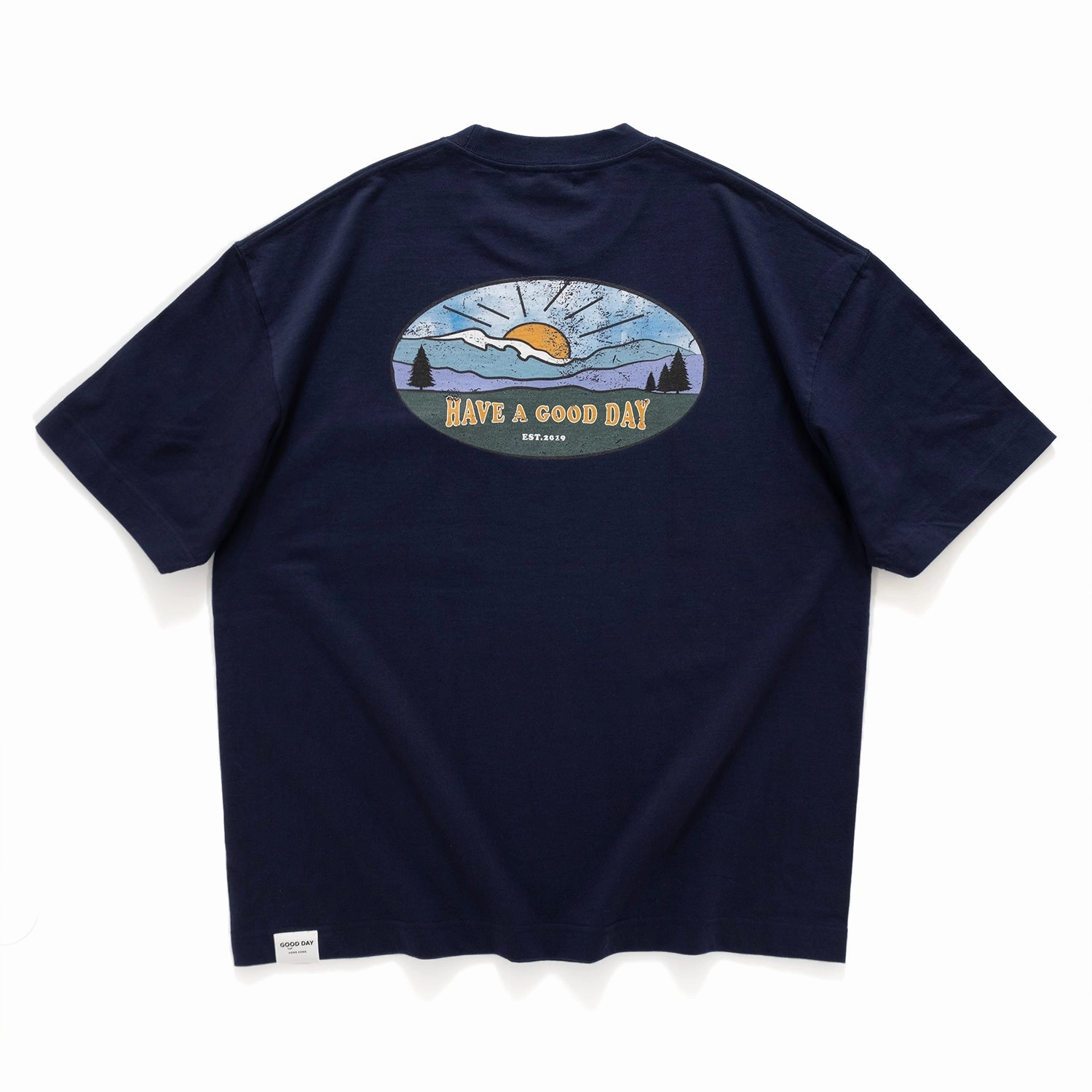 (ZT1330) Landscape Graphic Pocket Tee Short sleeved breeziness
