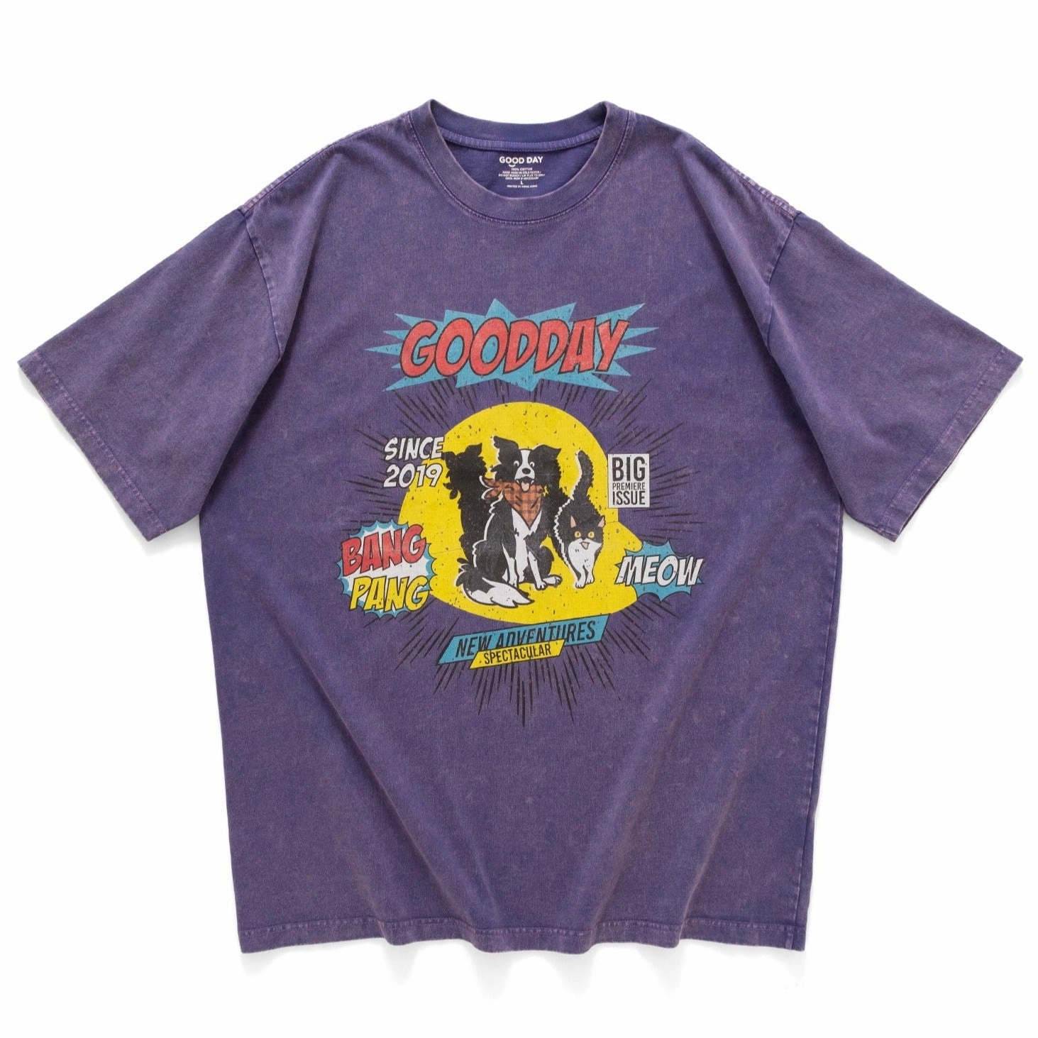 Water Based Ink Print (ZT1439) Vintage Comic Graphic Tee