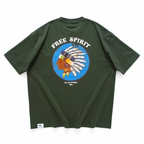 (ZT1457) Native American Cheif Graphic Patch Tee Adult Wear Fashion and Comfort