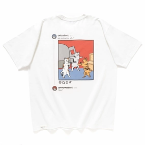 Relaxed Smart Simple Comfort (ZT1469) Cat Threads Graphic Tee