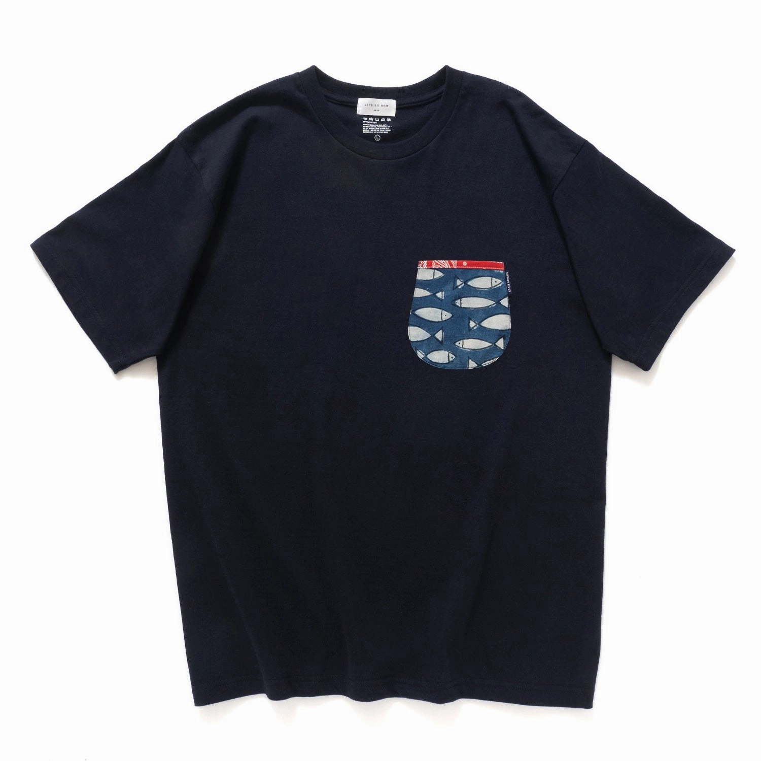 (ZT1473) Indigo Fish Pocket Tee Stylish and Comfortable NonRestrictive Cut