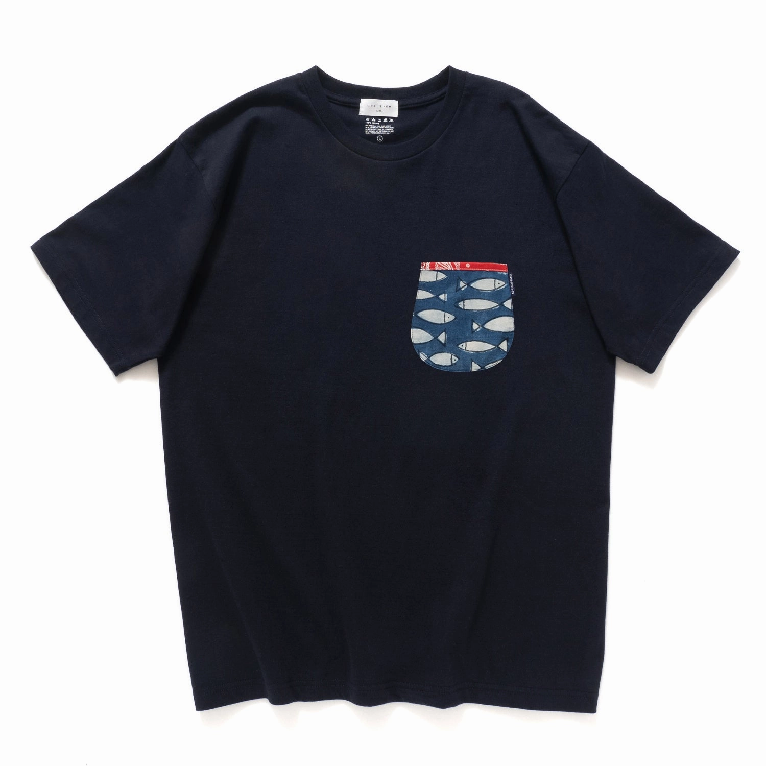 Job Interview (ZT1473) Indigo Fish Pocket Tee