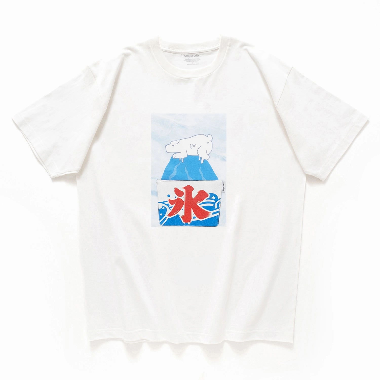 (ZT1498) Shaved Ice Polar Bear Graphic Tee Zero Waste Production Airflow Mesh Panels