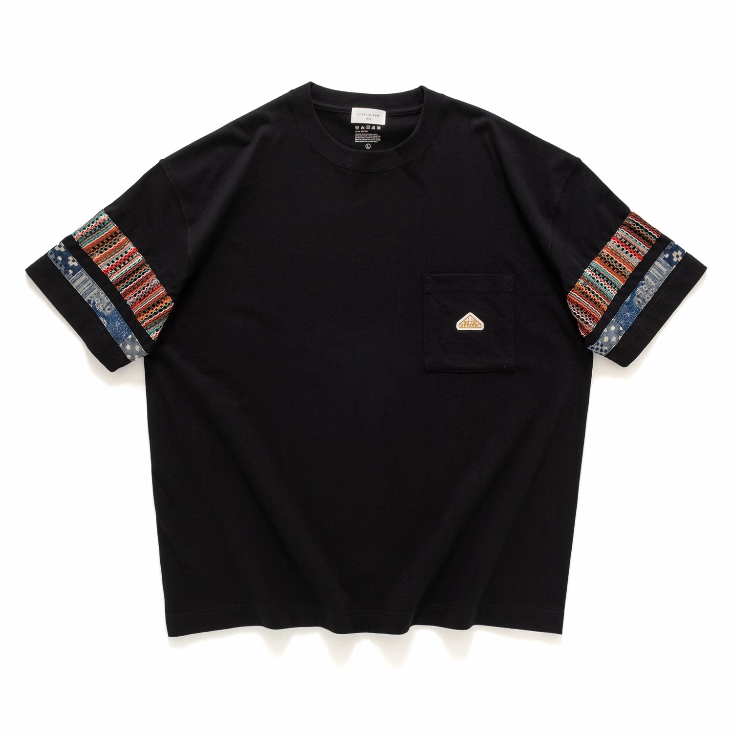 (ZT1500) Knitted Patch Sleeve Pocket Tee EcoFriendlyDyes Abrasion resistant