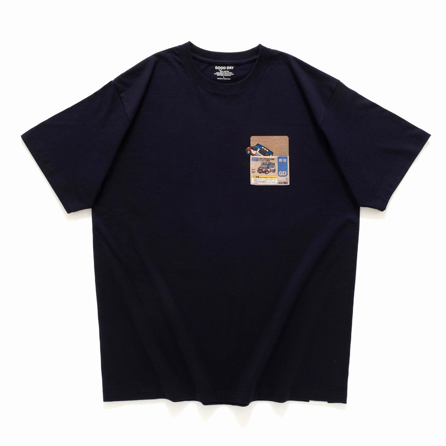 (ZT1539) Toybox Ice Cream Van Pocket Tee Flattering Cut Fashion Layering