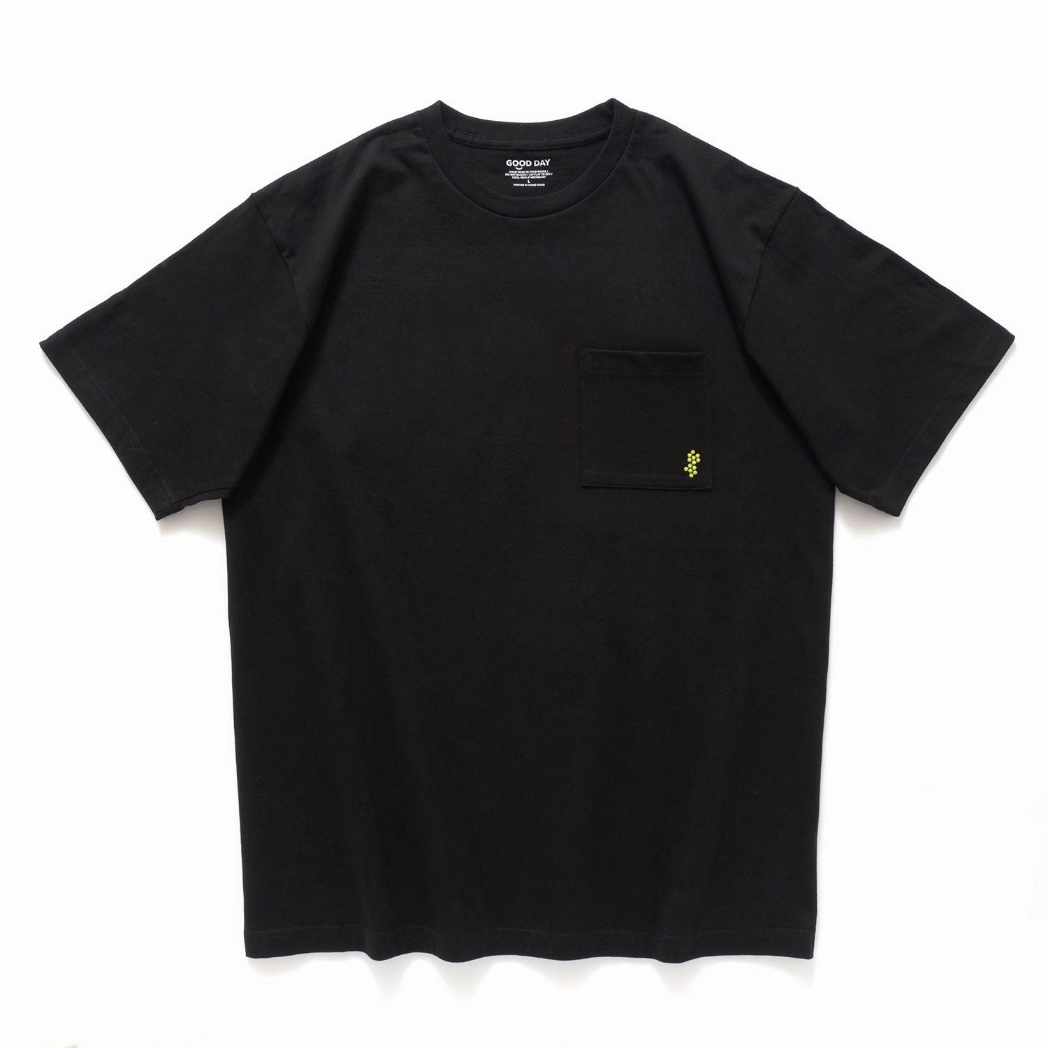(ZT1542) 13 Green Balls Embroidery Pocket Tee Stylish