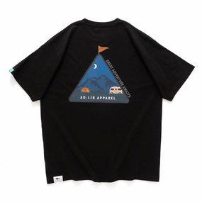 (ZT1544) Night Outdoor Graphic Tee Chic And Comfortable